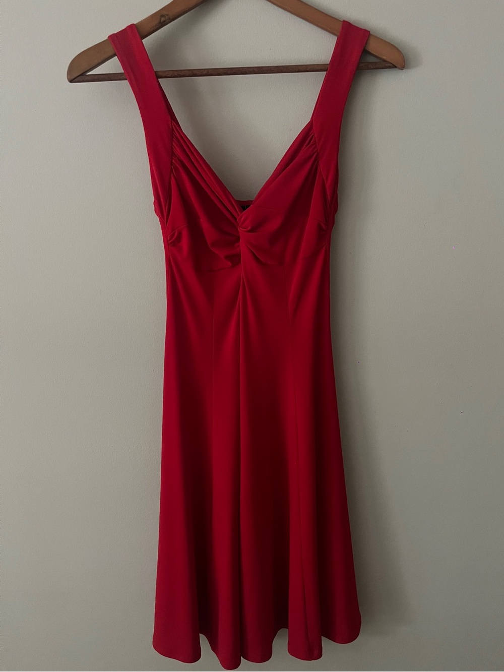 Moda International Red Sleeveless V-Neck Dress